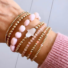 Load image into Gallery viewer, pink opal &amp; gold beads bracelet