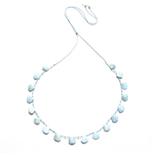 Load image into Gallery viewer, larimar knotted silk necklace