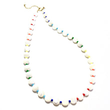 Load image into Gallery viewer, mother of pearl &amp; colours bubblegum necklace