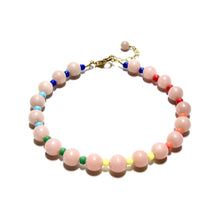 Load image into Gallery viewer, pink jade &amp; colours bubblegum bracelet