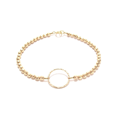 gold beads and ring bracelet