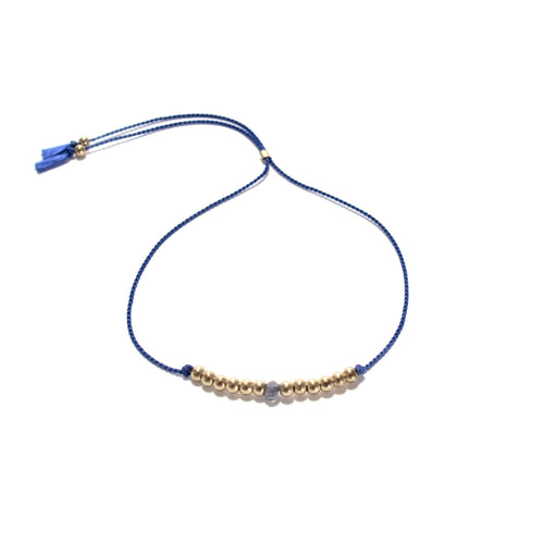 navy silk friendship bracelet