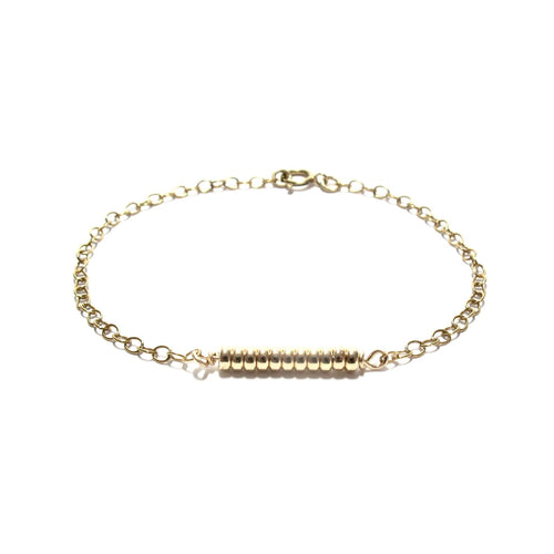 gold rondelles chain bracelet