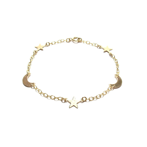 gold moons and stars bracelet